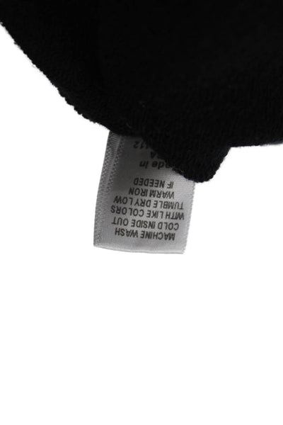Monrow Womens Basic Cotton Crew Neck Long Sleeve Sweatshirt Black Size L