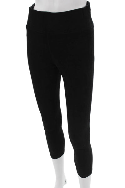 SPRWMN Womens Capri Leggings Black Lycra Spandex Size S