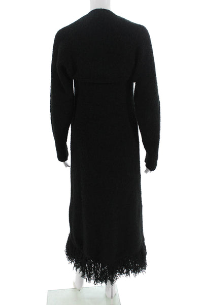 Something Navy Womens Maxi Sweater Dress Long Sleeve Black Size S