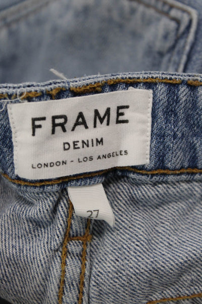 Frame Denim Unisex Blue Cotton Button Shorts Beach Size 27
