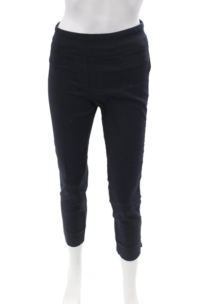 Renuar Women Ankle Cropped Dress Pants Dark Blue Size 2