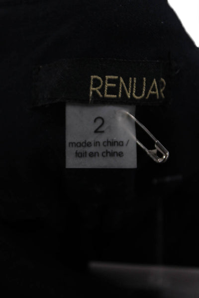 Renuar Women Ankle Cropped Dress Pants Dark Blue Size 2