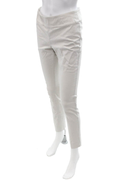 Nic + Zoe Womens Ankle Cropped Beige Pants Rayon Blend Size 4