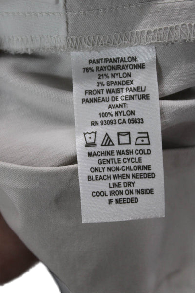 Nic + Zoe Womens Ankle Cropped Beige Pants Rayon Blend Size 4