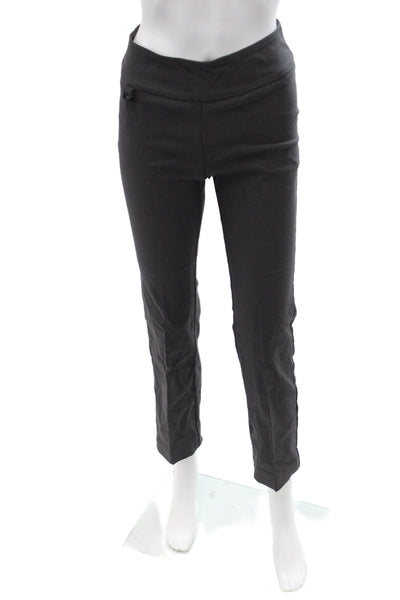 Lisette Womens Ankle Cropped Dress Pants Dark Gray Rayon Blend Size 2