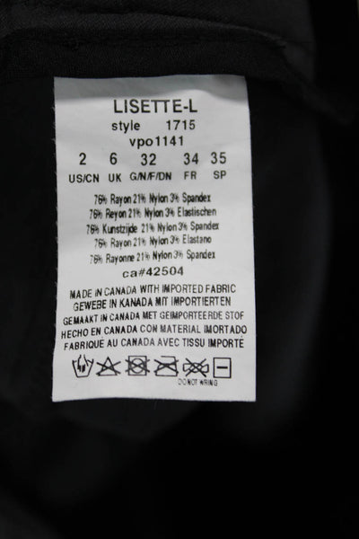 Lisette Womens Ankle Cropped Dress Pants Dark Gray Rayon Blend Size 2
