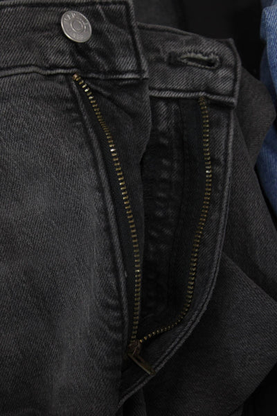 Madewell Unisex Ankle Cropped Straight High Waist Dark Gray Jeans Size 25