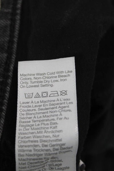 Madewell Unisex Ankle Cropped Straight High Waist Dark Gray Jeans Size 25