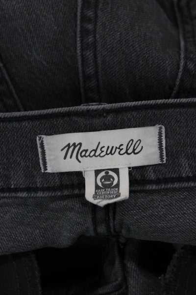 Madewell Unisex Ankle Cropped Straight High Waist Dark Gray Jeans Size 25