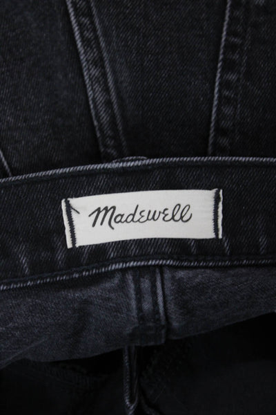 Madewell Women Ankle Cropped Mid Rise Dark Gray Jeans Size 25
