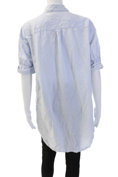 Scotch & Soda Women Striped Button-Up Tunic Light Blue Size S