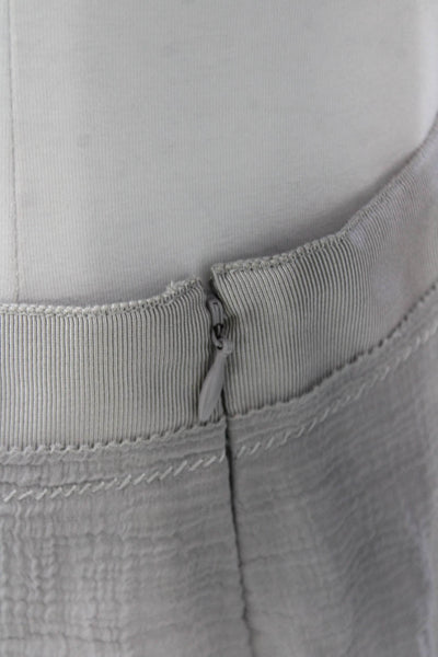 Shiatzy Chen Women A-Line Skirt Gray Cotton Short Size 44