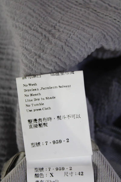 Shiatzy Chen Women A-Line Skirt Gray Cotton Short Size 44