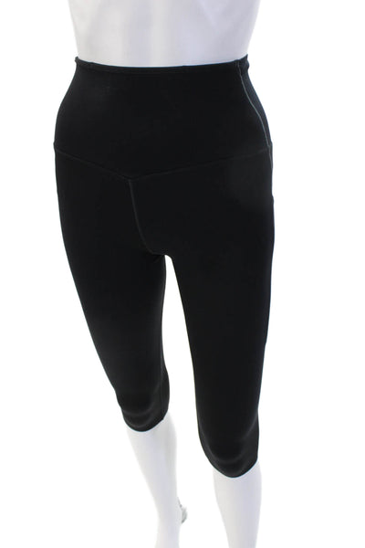 Nike Womens Capri Leggings Black Nylon Spandex Zip Size XS
