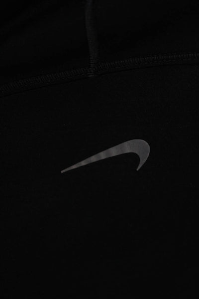 Nike Womens Capri Leggings Black Nylon Spandex Zip Size XS