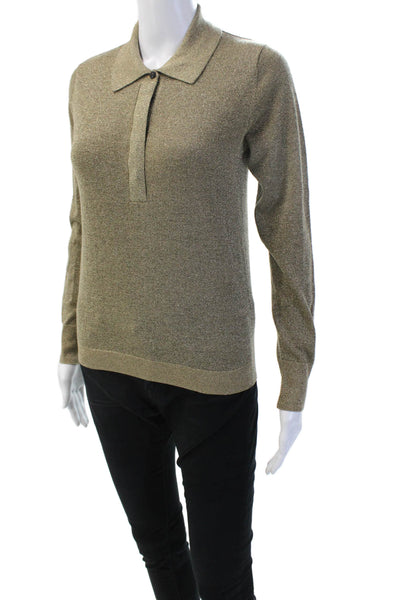 Cefinn Unisex Beige Collared Button Pullover Wool Sweater Size XS