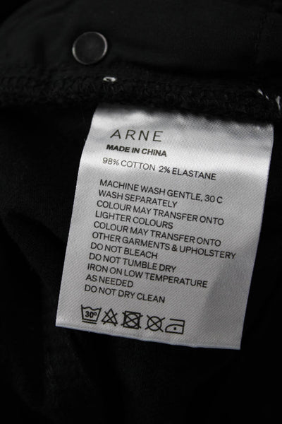 Arne Mens Straight Black Jeans Big & Tall Size 38
