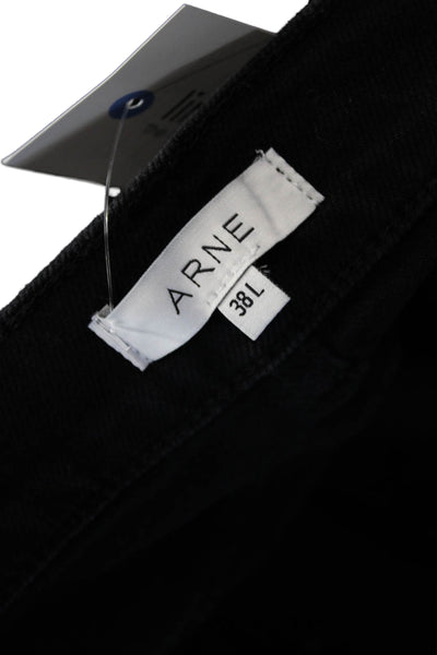Arne Mens Straight Black Jeans Big & Tall Size 38