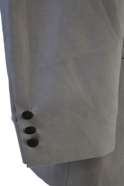 Wall Street Mens Beige Cotton Suit Jacket Long Sleeve Size 42