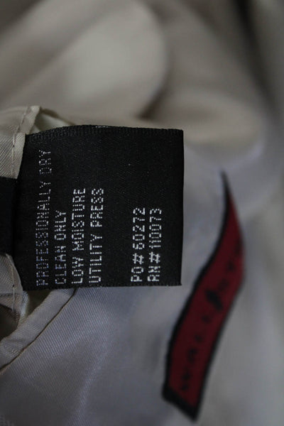 Wall Street Mens Beige Cotton Suit Jacket Long Sleeve Size 42