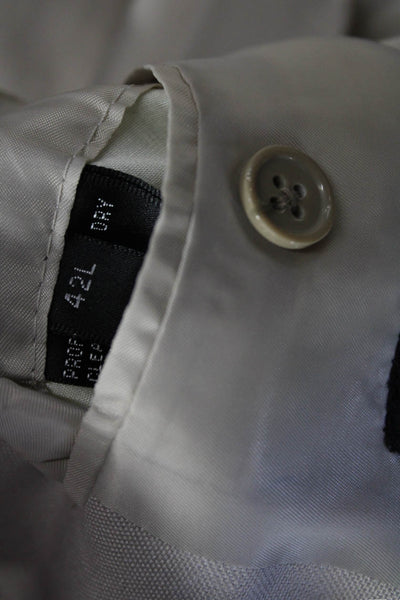Wall Street Mens Beige Cotton Suit Jacket Long Sleeve Size 42