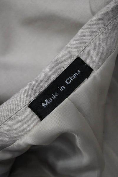 Wall Street Mens Beige Cotton Suit Jacket Long Sleeve Size 42