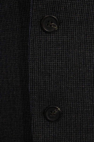 Chaps Mens Suit Jacket Dark Gray 100% Wool Button Classic Long Sleeve Size 42