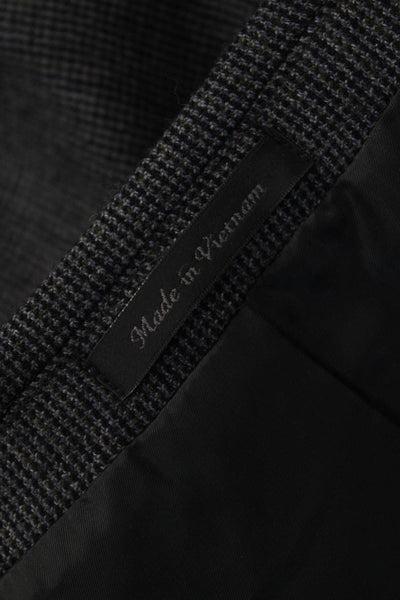Chaps Mens Suit Jacket Dark Gray 100% Wool Button Classic Long Sleeve Size 42