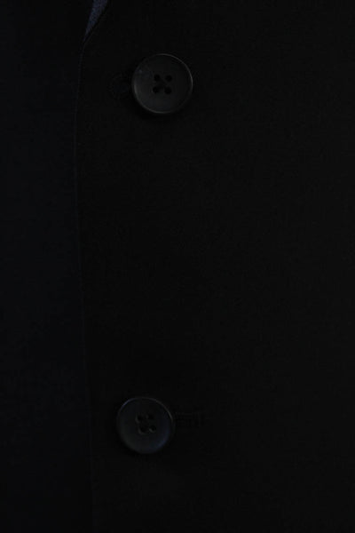 Haggar Mens Tuxedo Suit Jacket Black Button Collared Size 46