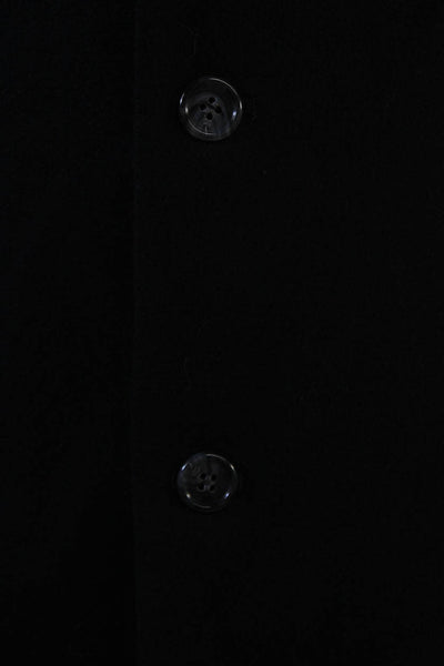 Bill Blass Mens Classic Camel Hair Black Blazer Button Long Sleeve Size 41