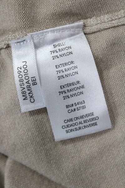 Calvin Klein Unisex Beige Mock Neck Pullover Sweater Long Sleeve Size L