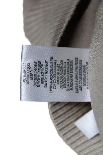Calvin Klein Unisex Beige Mock Neck Pullover Sweater Long Sleeve Size L