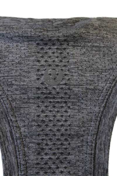 Lululemon Women Basic Sleeveless Tank Gray Polyester Blend Round Neck Size S