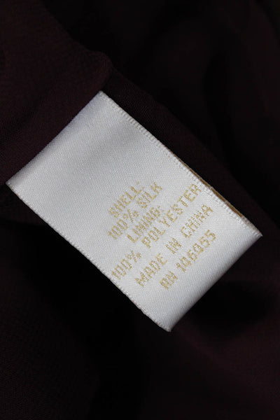 Gold Hawk Women Camisole Brown Silk V Neck Solid Sleeveless Size L