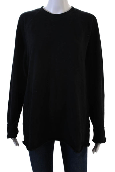 Standard James Perse Unisex Pullover Sweatshirt Black Cotton Size 2