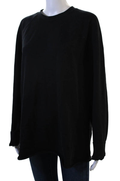Standard James Perse Unisex Pullover Sweatshirt Black Cotton Size 2