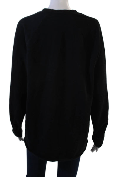 Standard James Perse Unisex Pullover Sweatshirt Black Cotton Size 2