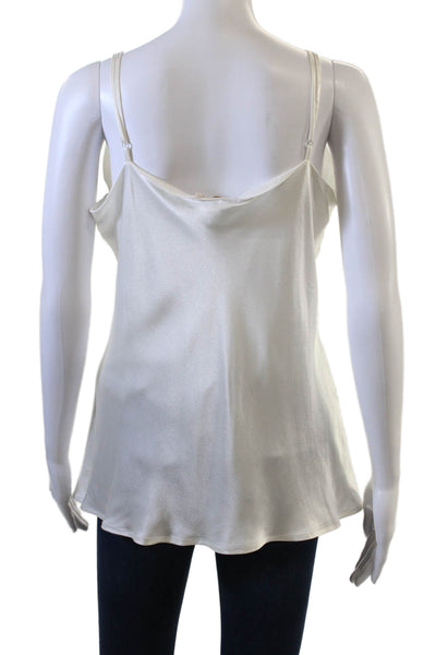 Gold Hawk Womens White V Neck Sleeveless Camisole 100% Polyester Size L