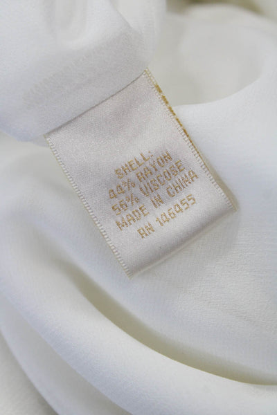 Gold Hawk Womens White V Neck Sleeveless Camisole 100% Polyester Size L