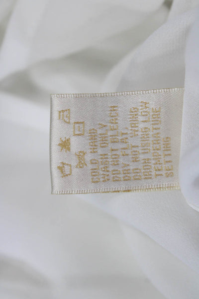 Gold Hawk Womens White V Neck Sleeveless Camisole 100% Polyester Size L