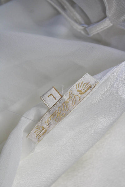 Gold Hawk Womens White V Neck Sleeveless Camisole 100% Polyester Size L