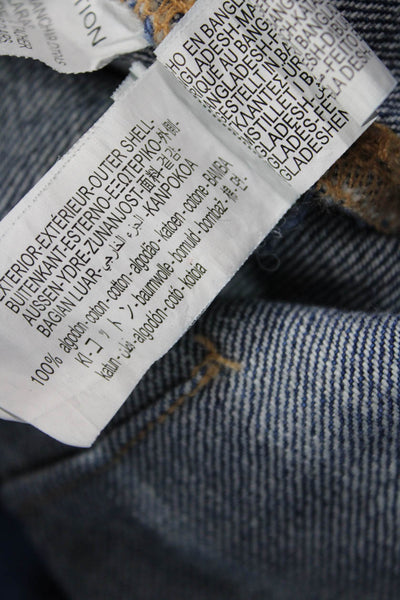 Zara Women Wide-Leg Dark Blue Mid-Rise 100% Cotton Jeans Size 8