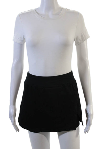 Nike Women Skort Black Solid Short 88% Polyester 12% Spandex Size L