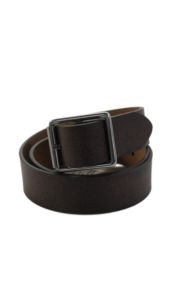 Goodfellow Womens Medium Width Leather Buckle Belt Dark Brown Size Medium