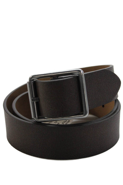Goodfellow Womens Medium Width Leather Buckle Belt Dark Brown Size Medium