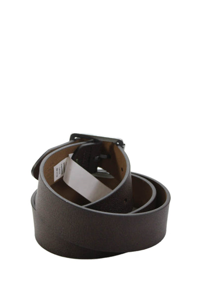 Goodfellow Womens Medium Width Leather Buckle Belt Dark Brown Size Medium