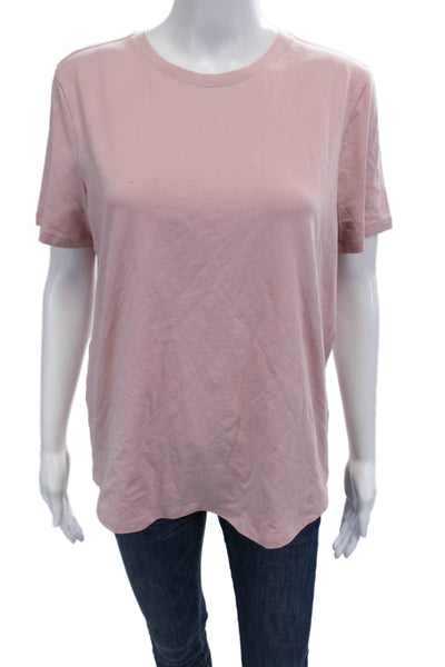 Lululemon Womens Basic Crew Neck Pink Polyester Short Sleeve T-Shirt Size S