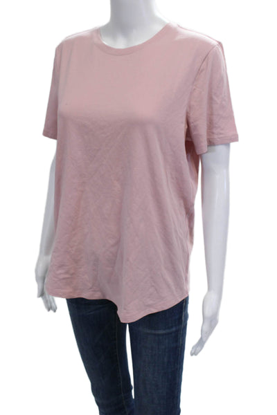 Lululemon Womens Basic Crew Neck Pink Polyester Short Sleeve T-Shirt Size S