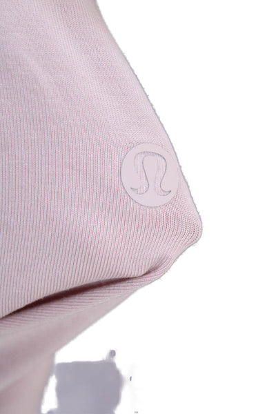 Lululemon Womens Basic Crew Neck Pink Polyester Short Sleeve T-Shirt Size S