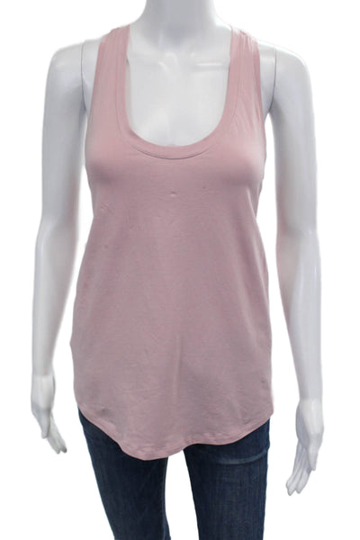 Lululemon Womens Pink Basic Sleeveless Tank Round Neck Polyester Size S